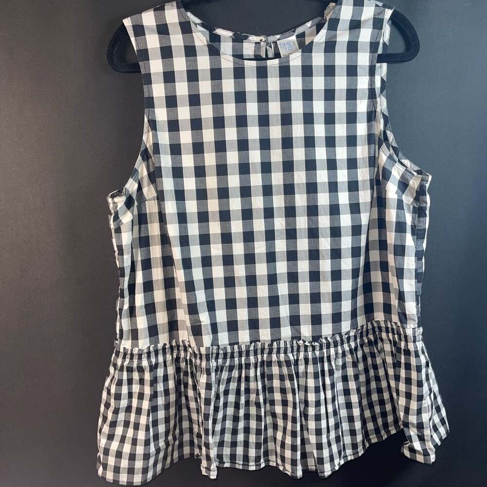 XL - Lot of 2 Sleeveless Peplum and Collared Top - Picture 2 of 11